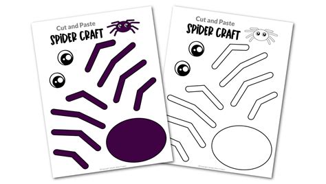 free printable spider craft template